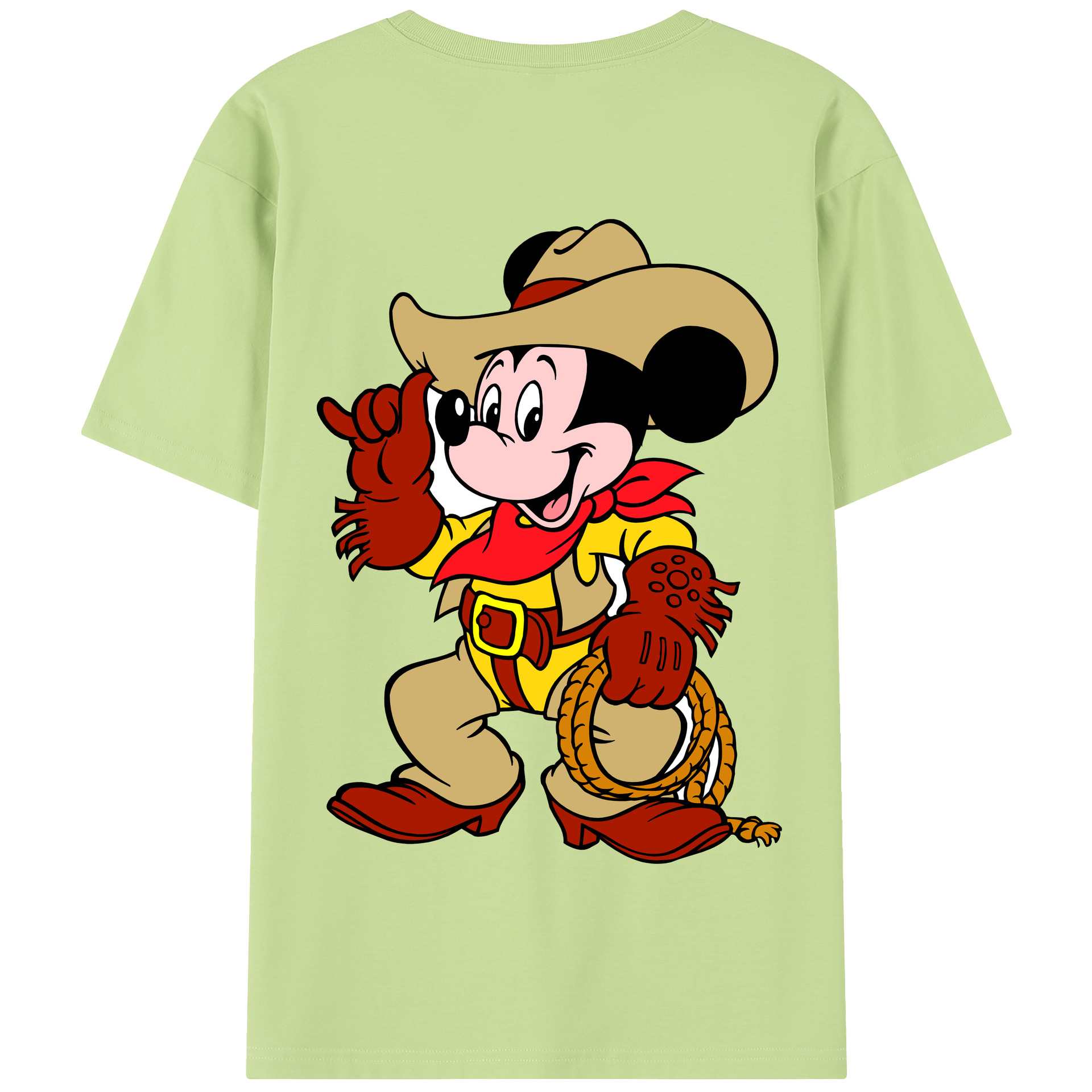 （画像用） ミッキーマウス Mickey Mouse 綿100％半袖Tシャツ（背面プリント）